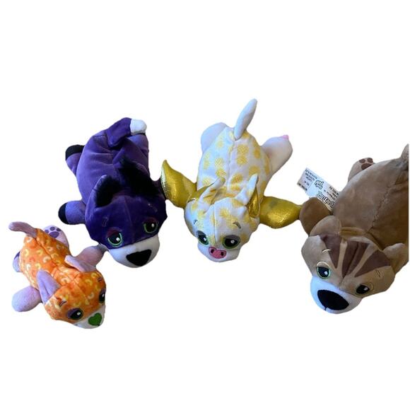 Lot Of 4 Cutetitos Fruititos Fox calico Cat mac cheese goldito bat Bean Plush - Picture 2 of 15